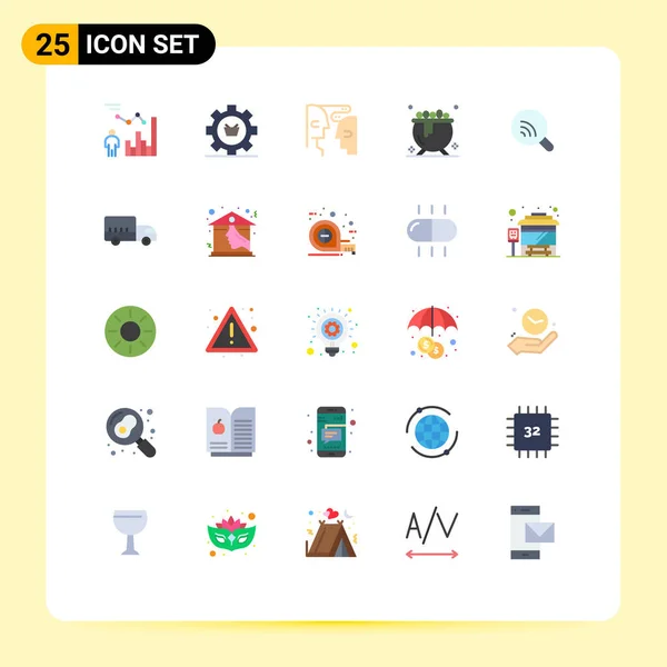 Vector Icon Pack Line Signs Symbols Holiday Cauldron Commercial Interaction — 스톡 벡터