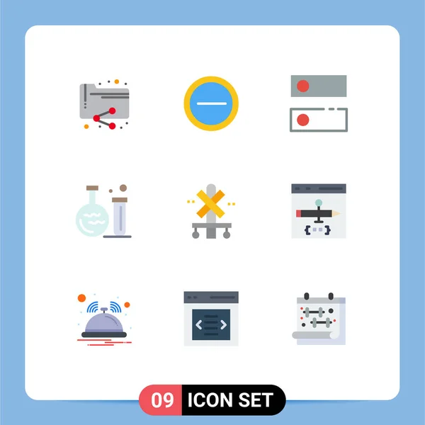 Universal Icon Symbols Group Modern Flat Színek Állomás Kereszt Beállítás — Stock Vector