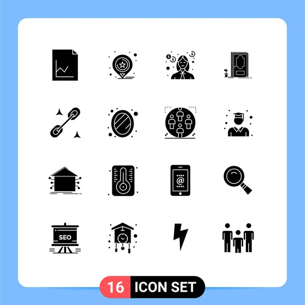 Vector Stock Icon Pack Líneas Señales Símbolos Para Oficina Planta — Vector de stock