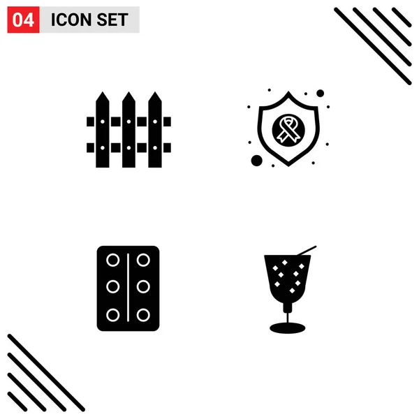 Icône Vectorielle Stock Paquet Signes Symboles Ligne Pour Construction Comprimés — Image vectorielle