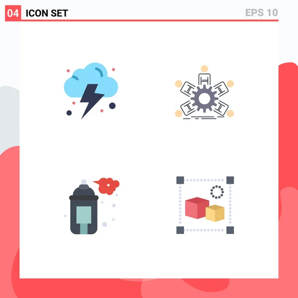 User Interface Pack Basic Flat Icons Farming Art Team Business — Stockový vektor