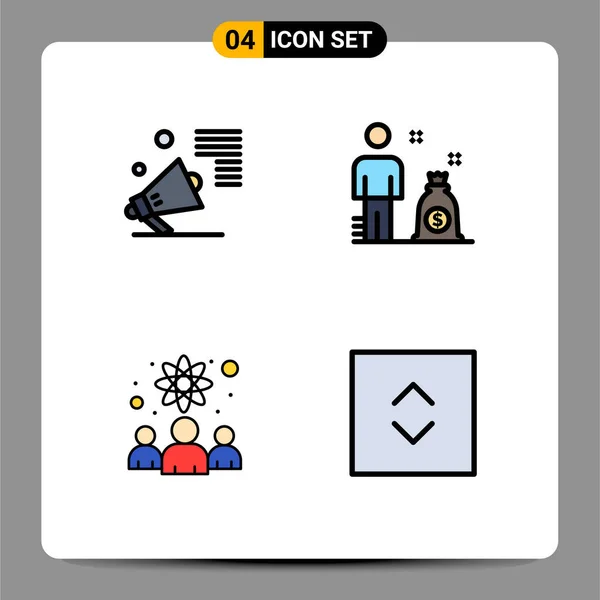 Universal Icon Symbols Group Modern Filledline Flat Colors Advertising Physicists — 스톡 벡터