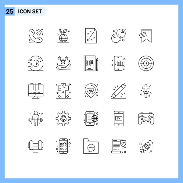 Universal Icon Symbols Group Modern Lines Mark Food Globe Coconut — Stockvektor