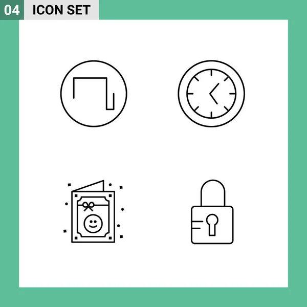 Vector Stock Icon Pack Líneas Símbolos Para Sonido Bloqueo Herramientas — Vector de stock