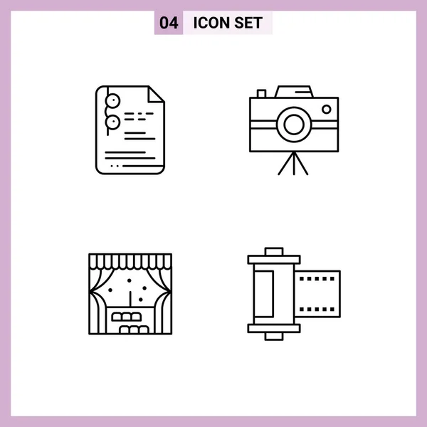 Universal Icon Symbols Group Modern Filledline Flat Színek Fájl Város — Stock Vector