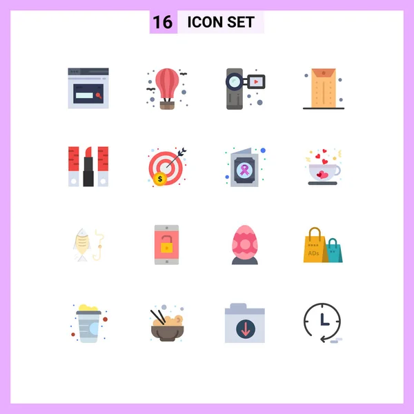 Stock Vector Icon Pack Mit Zeilenzeichen Und Symbolen Für Kosmetikerin — Stockvektor