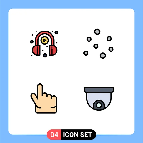 Stock Vector Icon Pack Line Signs Symbols Learning Hand Play — 스톡 벡터