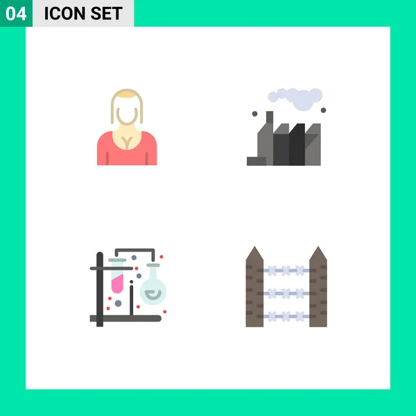 Benutzeroberfläche Flaches Icon Pack Moderner Zeichen Und Symbole Für Schauspielerin — Stockvektor
