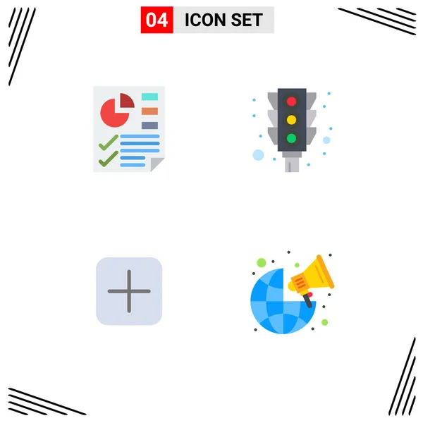 Conceito Flat Icon Para Dados Websites Mobile Apps Além Relatório — Vetor de Stock