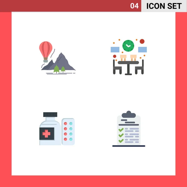 Stock Vector Icon Pack Line Signs Symbols Explore Medical Camping — Stock Vector