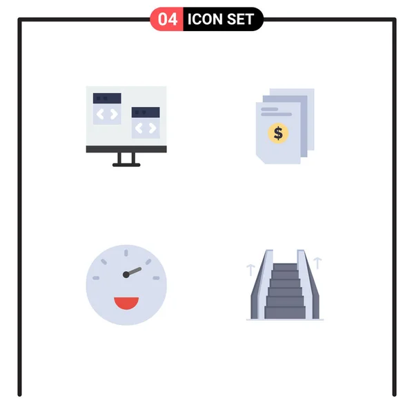 Flat Icon Concept Websites Mobile Apps App Document Develop File — Vector de stock