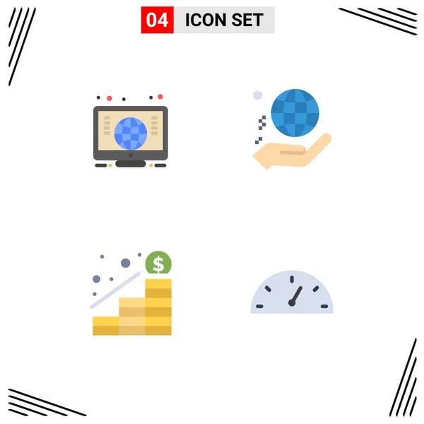 Universal Flat Icons Set Web Mobile Applications Computer Increase Hand — Stock Vector