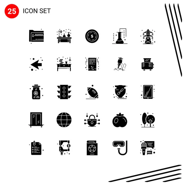 Set Modern Icons Symbols Signs Scientific Research Science Lab Lab — Stock Vector