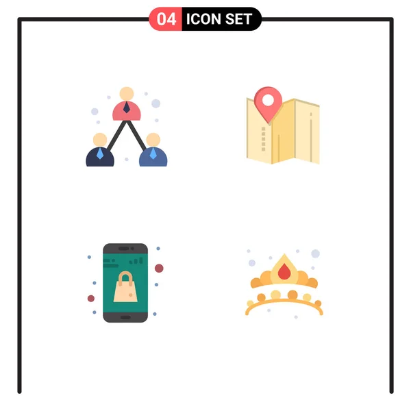 Conjunto Icones Modernos Símbolos Sinais Para Negócios Simples Moderno Pin — Vetor de Stock