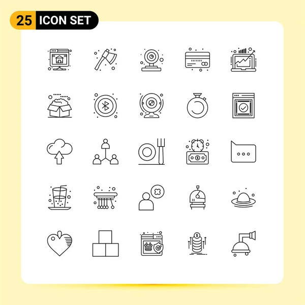 Stock Vector Icon Pack Van Line Tekens Symbolen Voor Het — Stockvector