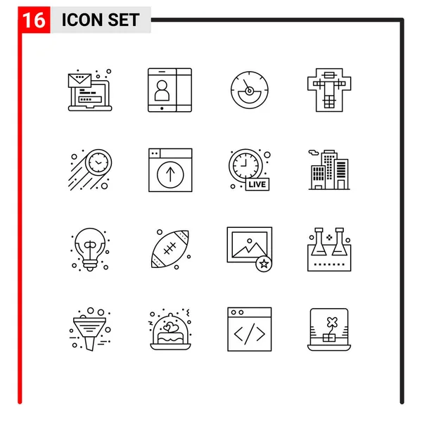 Creative Icons Korszerű Jelek Szimbólumok Gyors Elektromos Amper Lefejezés Ágy — Stock Vector