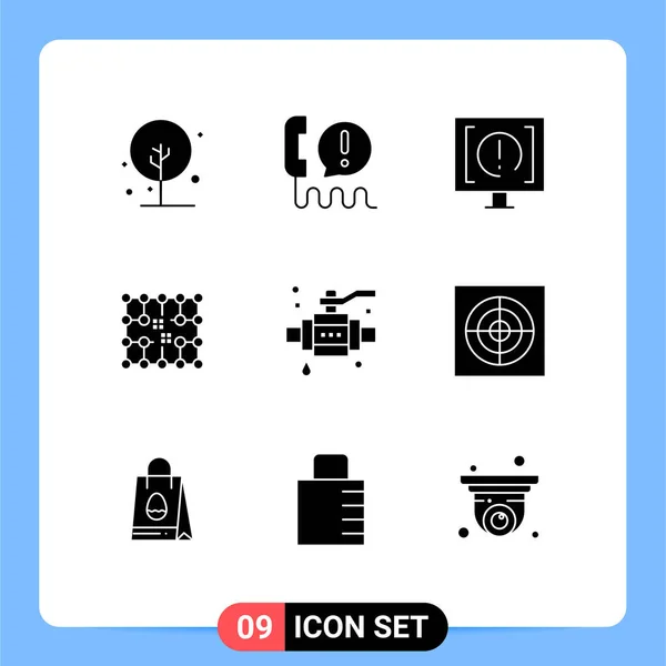 Stock Vector Icon Pack Mit Linienzeichen Und Symbolen Für Raster — Stockvektor