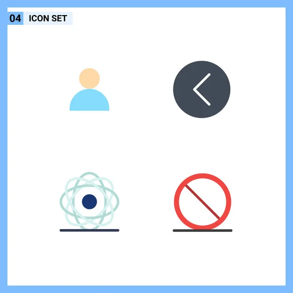 User Interface Flat Icon Pack Modern Signs Symbols Contacts Molecular — Vetor de Stock