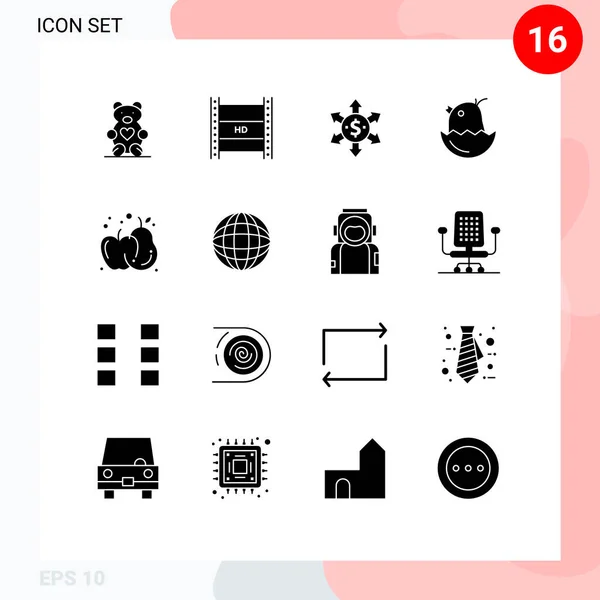 Ensemble Symboles Modernes Icônes Interface Utilisateur Signes Pour Agriculture Bébé — Image vectorielle