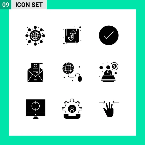 Universal Icon Symbols Group Modern Solid Glyphs Education Proposal Arrow — Stockový vektor