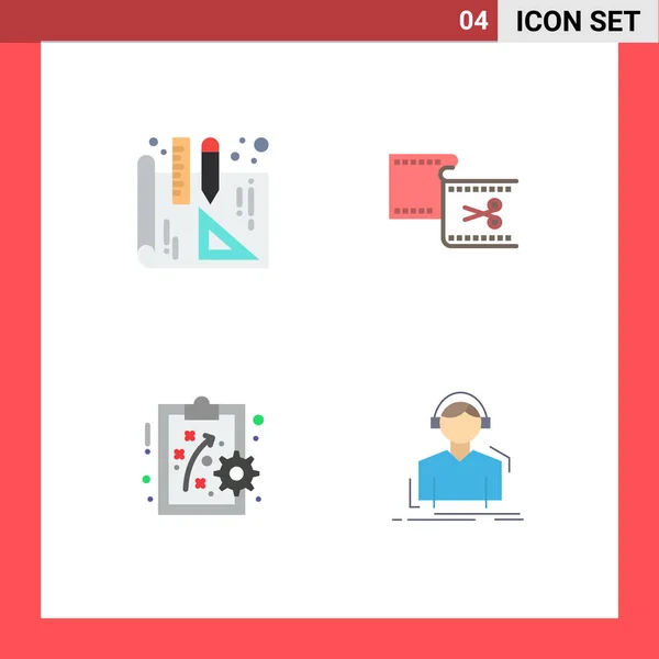 Stock Vector Icon Pack Líneas Símbolos Para Planos Mano Obra — Archivo Imágenes Vectoriales