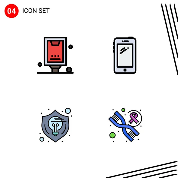 Creative Icons Modern Jelek Szimbólumok Reklám Samsung Marketing Okostelefon Design — Stock Vector