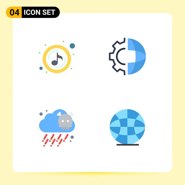 Pack Modern Flat Icons Sinais Símbolos Para Mídias Impressão Web — Vetor de Stock