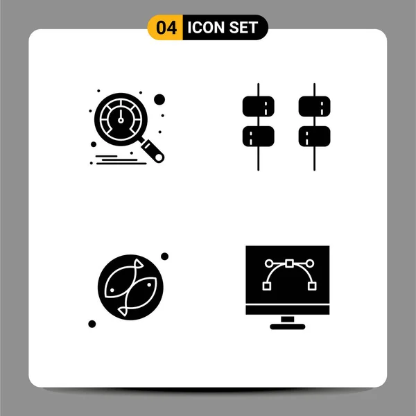 Stock Vector Ikon Pack Linjeskyltar Och Symboler För Instrumentpanel Bezier — Stock vektor