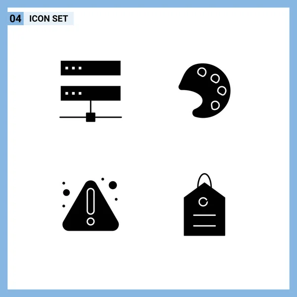 Creatieve Iconen Moderne Tekens Symbolen Van Verbinding Kennisgeving Hosting Palet — Stockvector