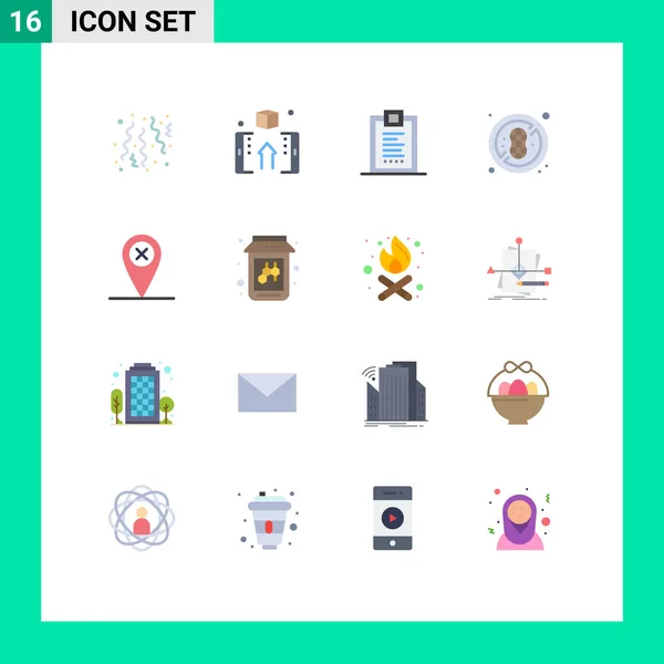 Set Von Modernen Symbolen Symbole Zeichen Für Karte Gesundheit Shop — Stockvektor