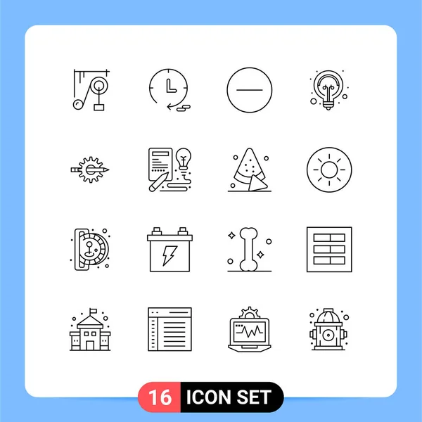 Creative Icons Modern Signs Sysymbols Development Writing Delete Content Light — Vector de stock