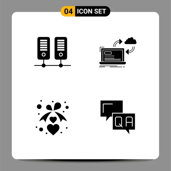 Stock Vector Icon Pack Mit Linienzeichen Und Symbolen Für Zentrum — Stockvektor