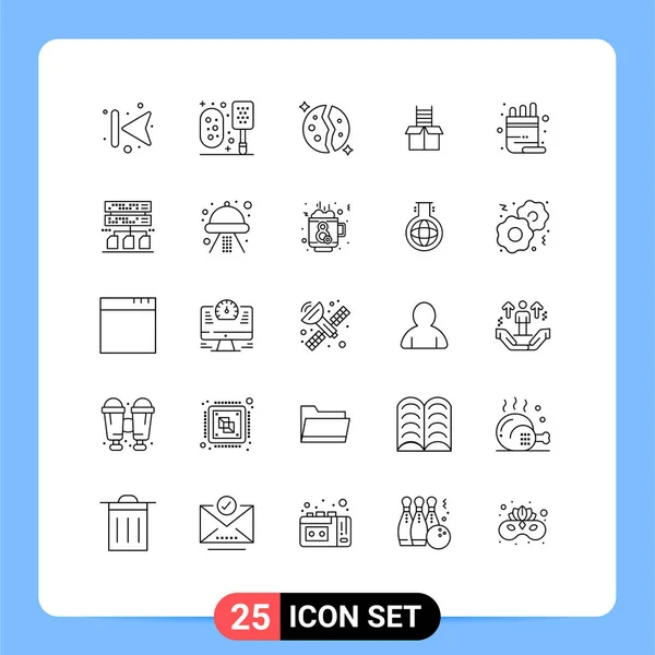 Creative Icons Modern Signs Sysymbols School Success Astronomomy Gift Space — Vector de stock