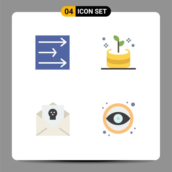 Group Flat Icons Signs Symbols Arrow Holiday Business Bat Letter — Διανυσματικό Αρχείο