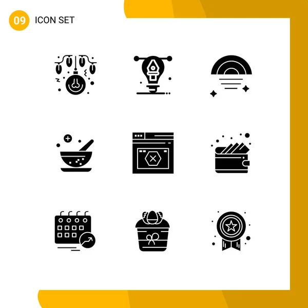 Set Modern Icons Sysymbols Signs Web Internet Rainbow Medical Healthcare — Vector de stock