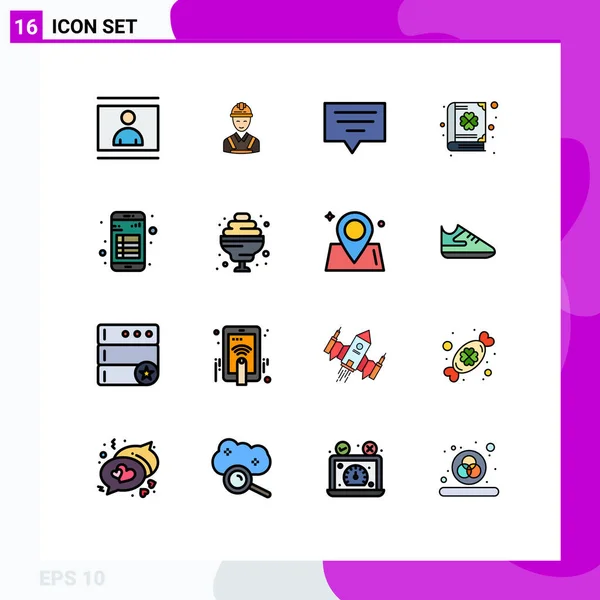 Stock Vector Icon Pack Line Signs Symbols App Day Construction — 스톡 벡터