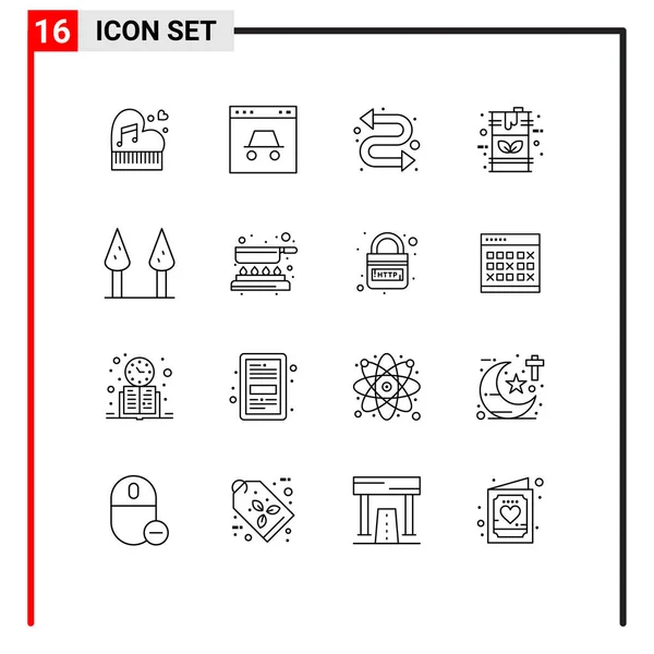 Conjunto Icones Modernos Símbolos Sinais Para Energia Barril Página Kit — Vetor de Stock