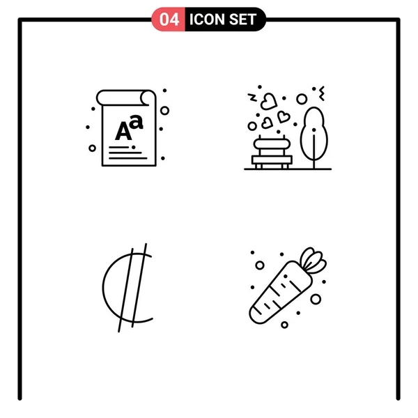 Kreative Symbole Moderne Zeichen Und Symbole Aus Buchstaben Costa Board — Stockvektor