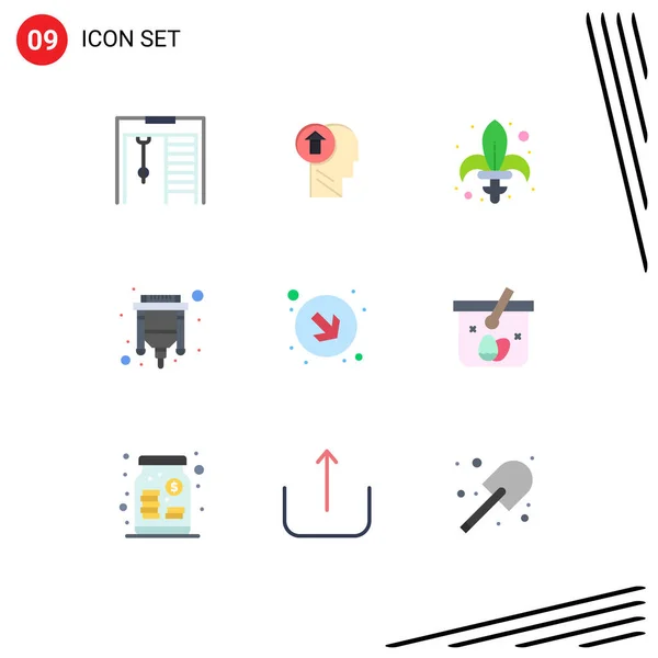 Creative Icons Modern Signs Sysymbols Hdmi Connector Cable Sword Editable — Vector de stock