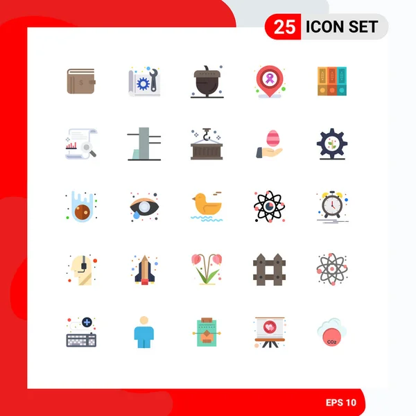 Set Modern Icons Symbols Signs Medical Hospital Paper Season Flora — Stock Vector