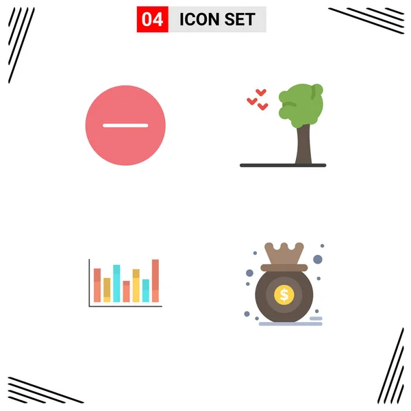 Benutzeroberfläche Flaches Icon Pack Moderner Zeichen Und Symbole Für Entfernen — Stockvektor