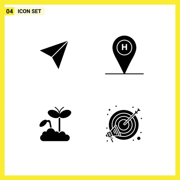 Universal Icon Symbols Group Modern Solid Glyphen Instagram Reife Strand — Stockvektor