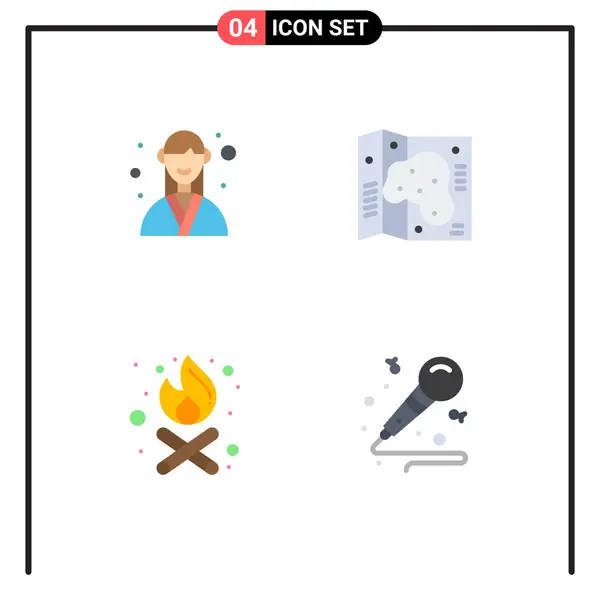 Universal Icon Symbols Group Modern Flat Icons Designer Bonfire Organizer — 스톡 벡터