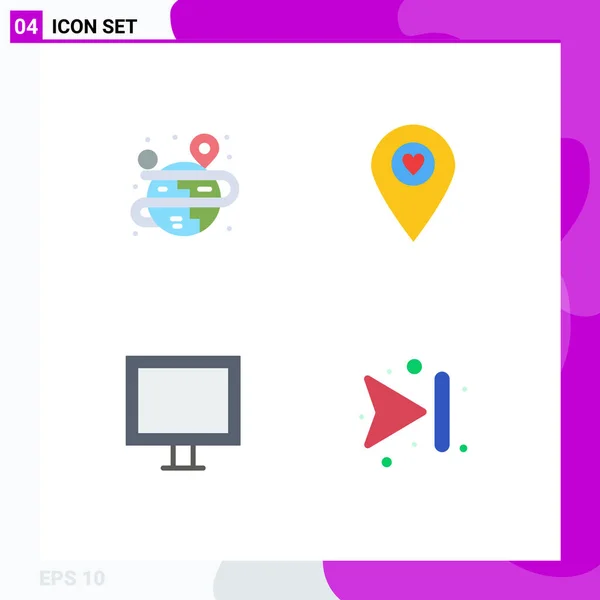 Flat Icon Concept Websites Mobile Apps Creative Electric Map Map — Stock Vector
