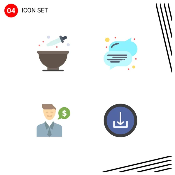 Set Modern Icons Symbols Signs Baking Job Dye Text Application — Stock Vector