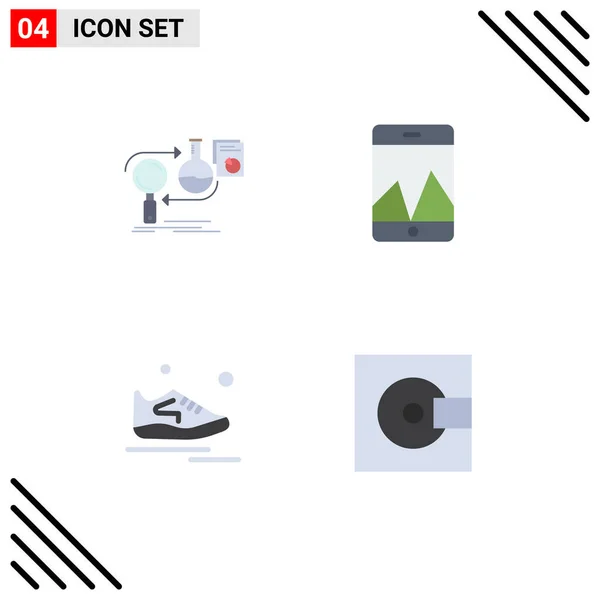 Stock Vector Icon Pack Mit Linienzeichen Und Symbolen Für Analyse — Stockvektor