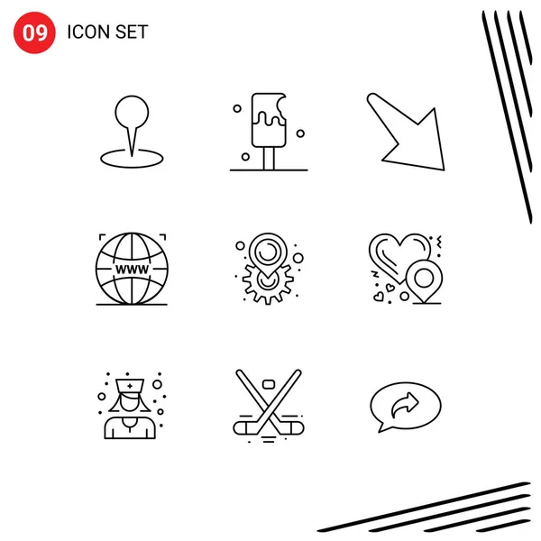 화살표 디자인 Editable Vector Design Elements 기호들의 — 스톡 벡터