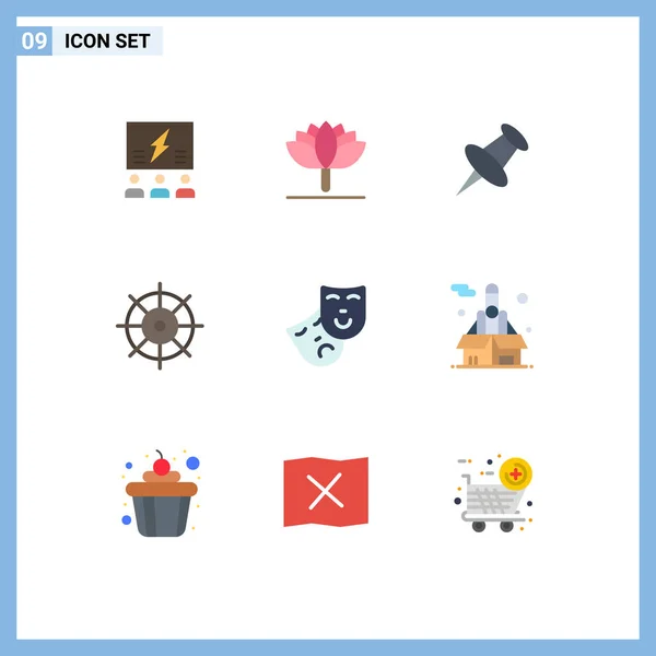 Set Modern Icons Sysymbols Signs Role Preferences Spring Flower Gear — Archivo Imágenes Vectoriales