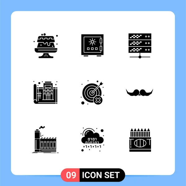 Creative Icons Modern Signs Sysymbols Plan Design Safety Blue Print — Vector de stock