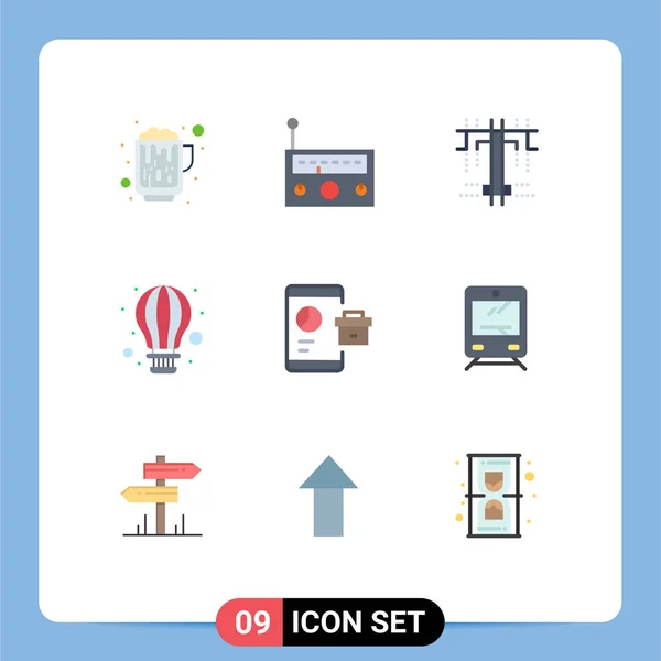 Creative Icons Modern Signs Sysymbols Report Business Creative Hot Air — Vector de stock